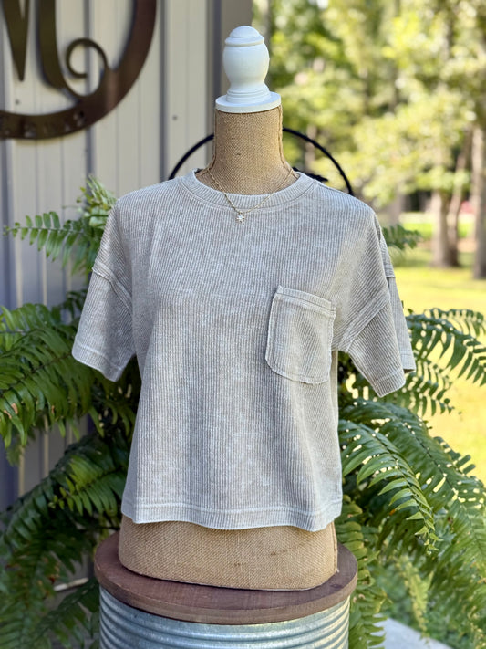 Kate Washed Ribbed Top