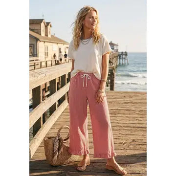 Gingham Drawstring Pants