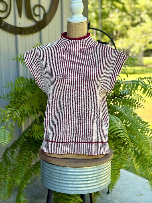 Lyn Two Tone Sweater Vest