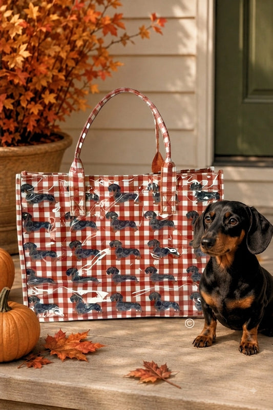 The Chloe Khaki Gingham Tote