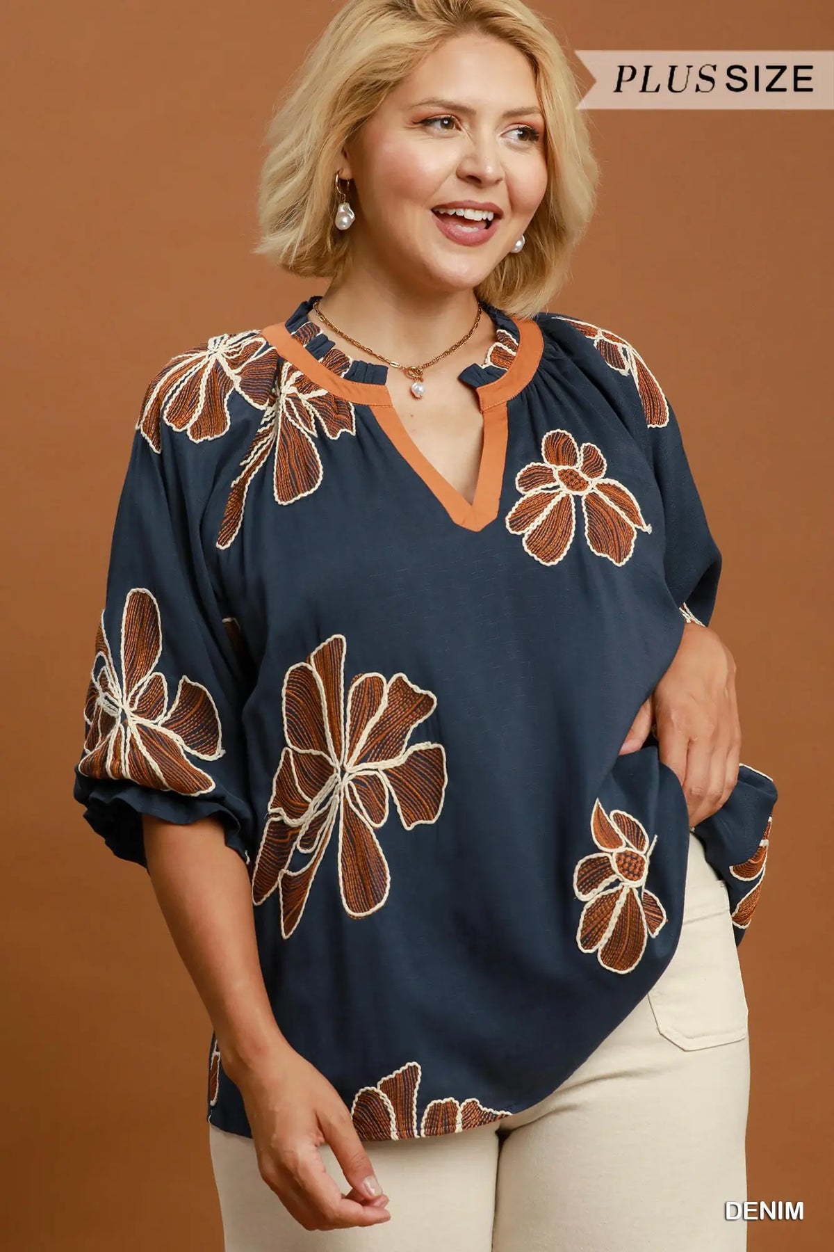 Floral Embroidered Floral Top