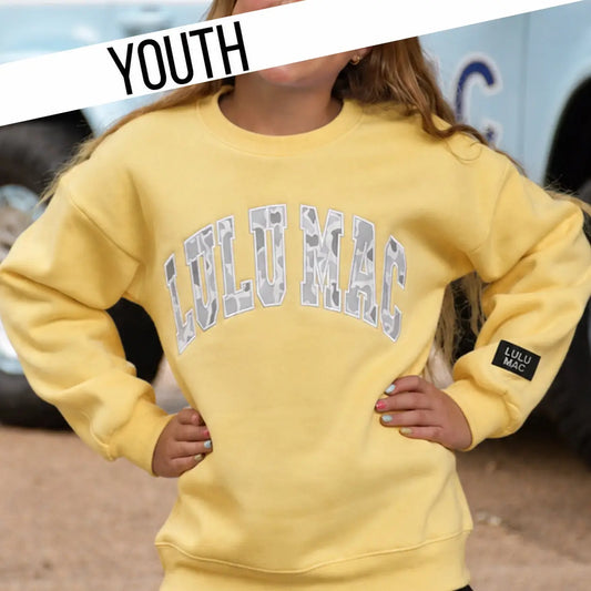 Lulu Mac Camo Logo Youth Sweatshirt