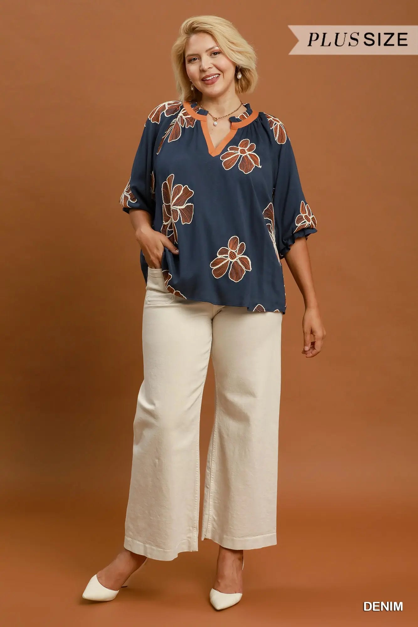 Floral Embroidered Floral Top