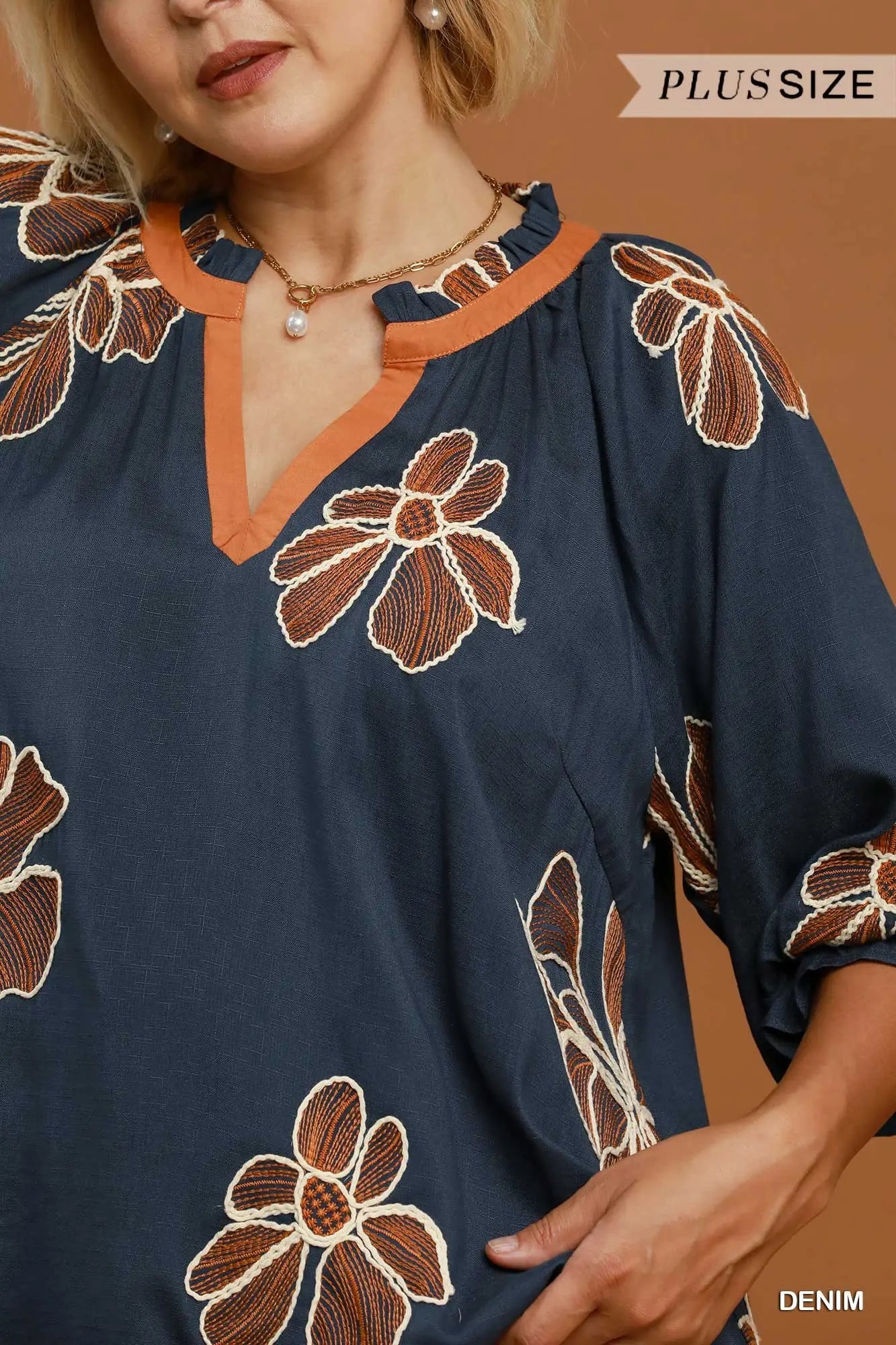 Floral Embroidered Floral Top