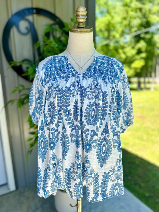 Angie Smocked Top