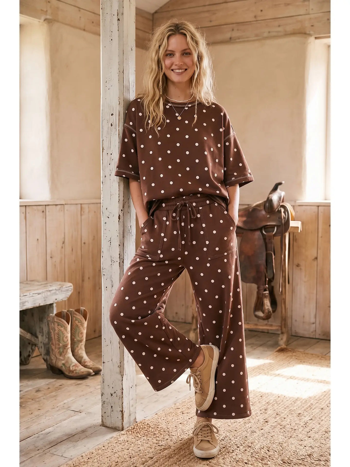 The Scuba Polka Dot Short Sleeve Set