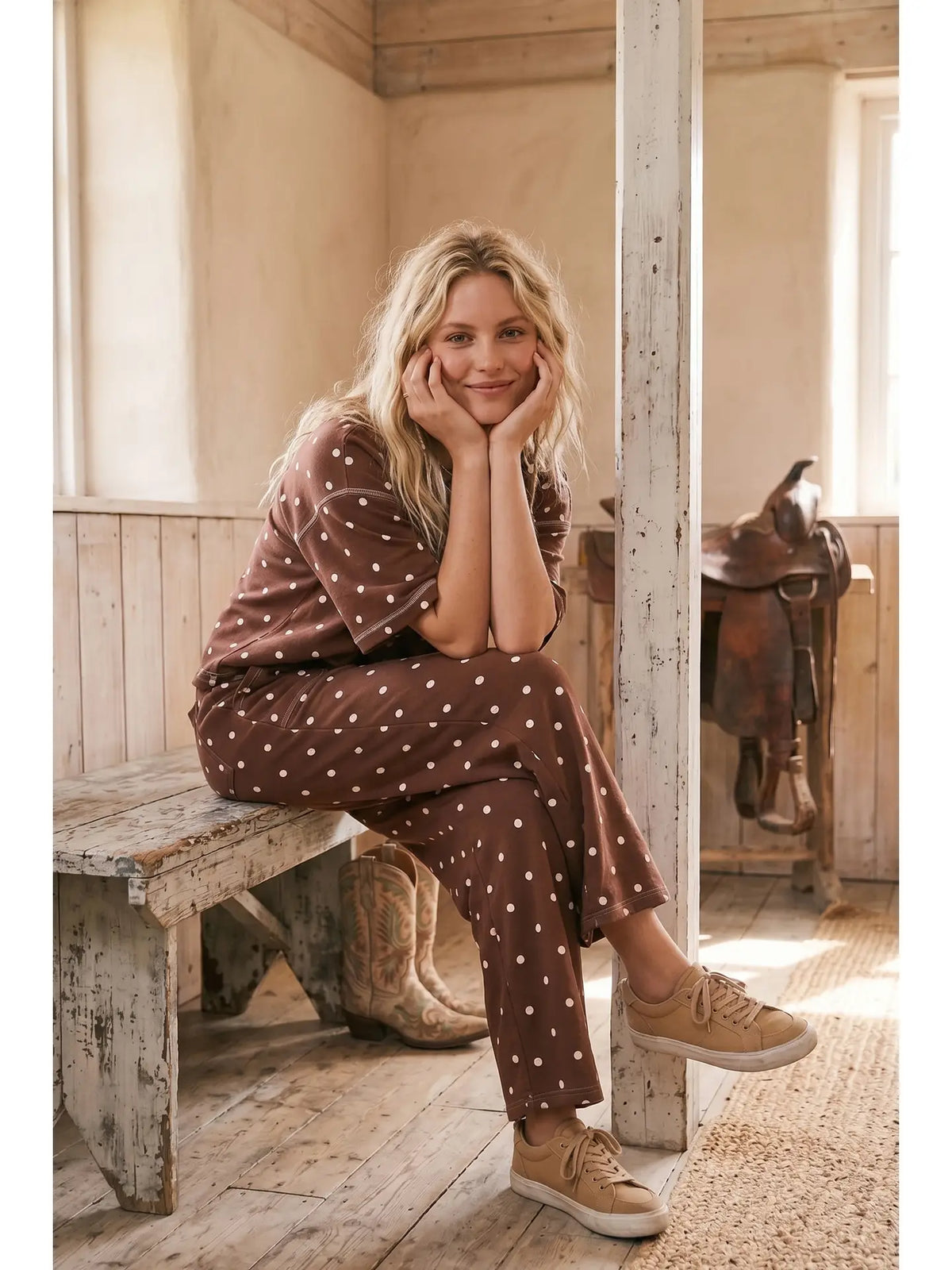 The Scuba Polka Dot Short Sleeve Set