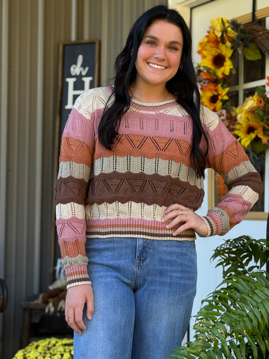Tess Wavy Stripe Sweater