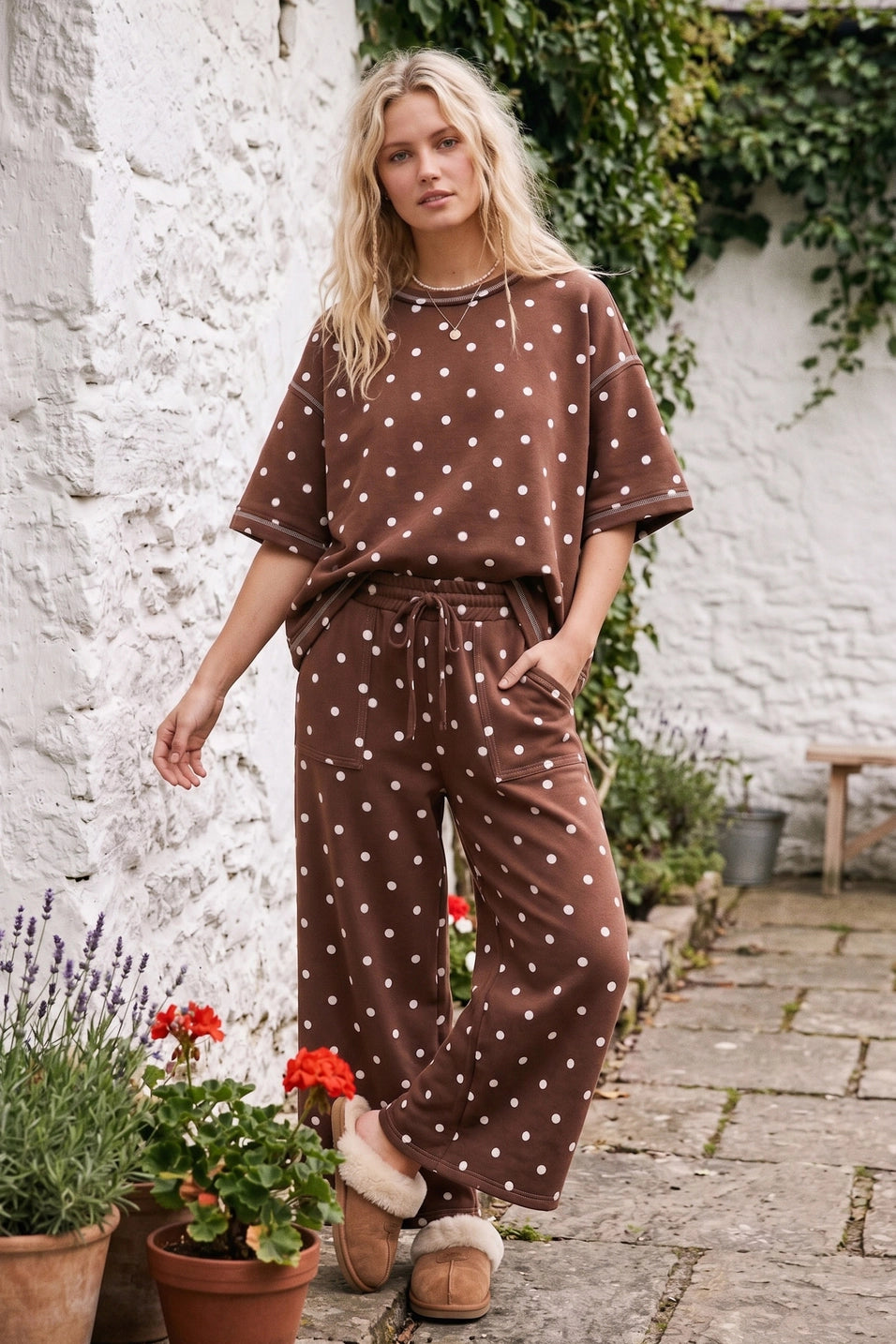 The Scuba Polka Dot Short Sleeve Set