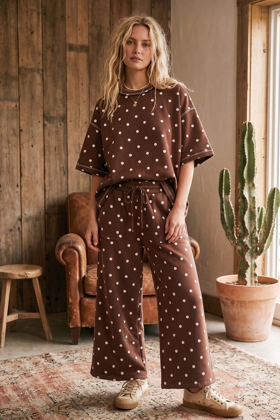 The Scuba Polka Dot Short Sleeve Set