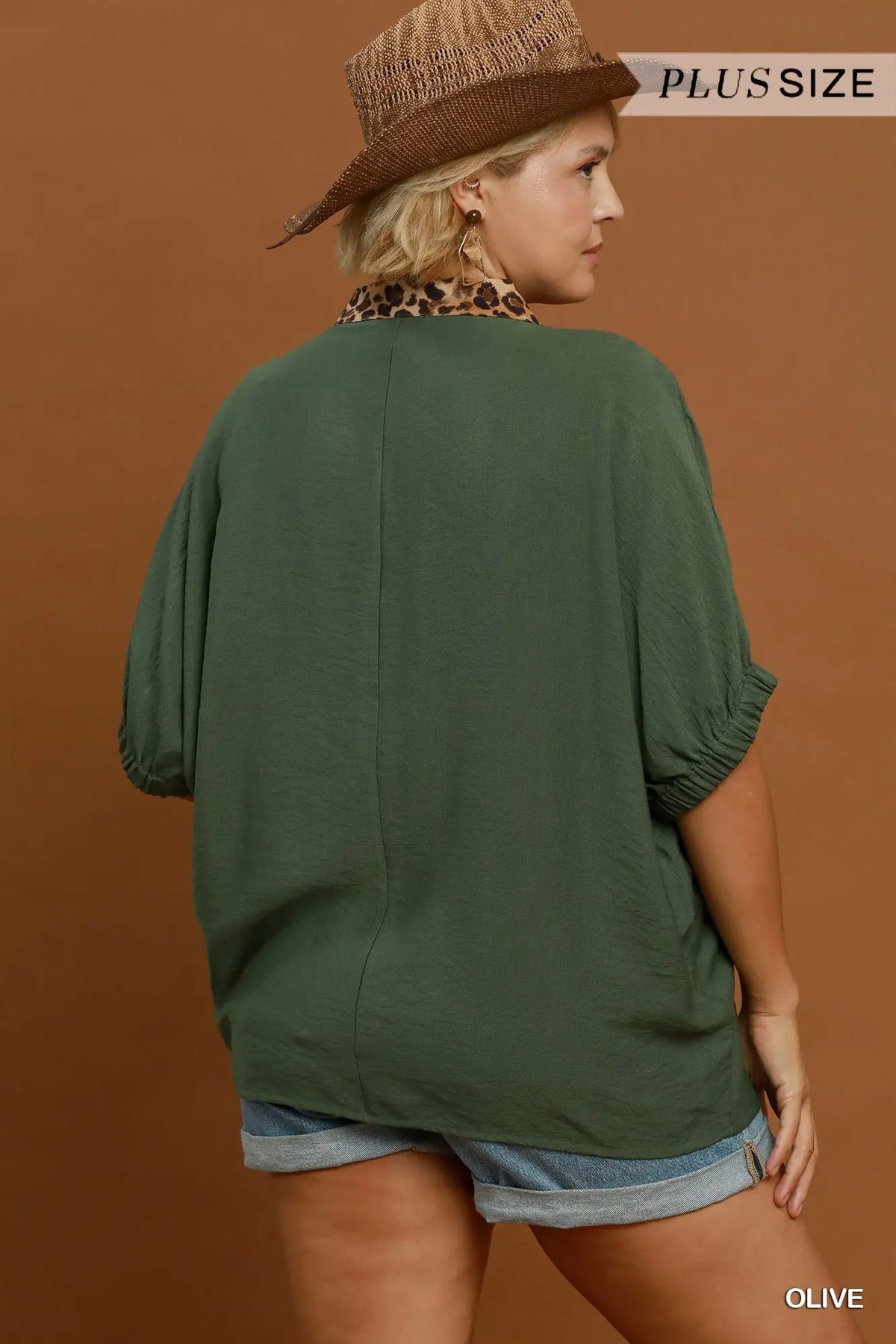 Leopard Print Plus Blouse