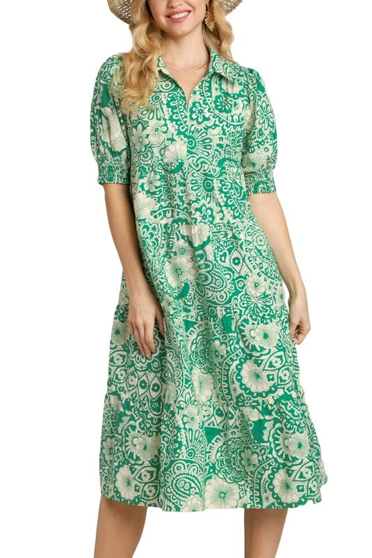 Beth Paisley Print Midi Dress