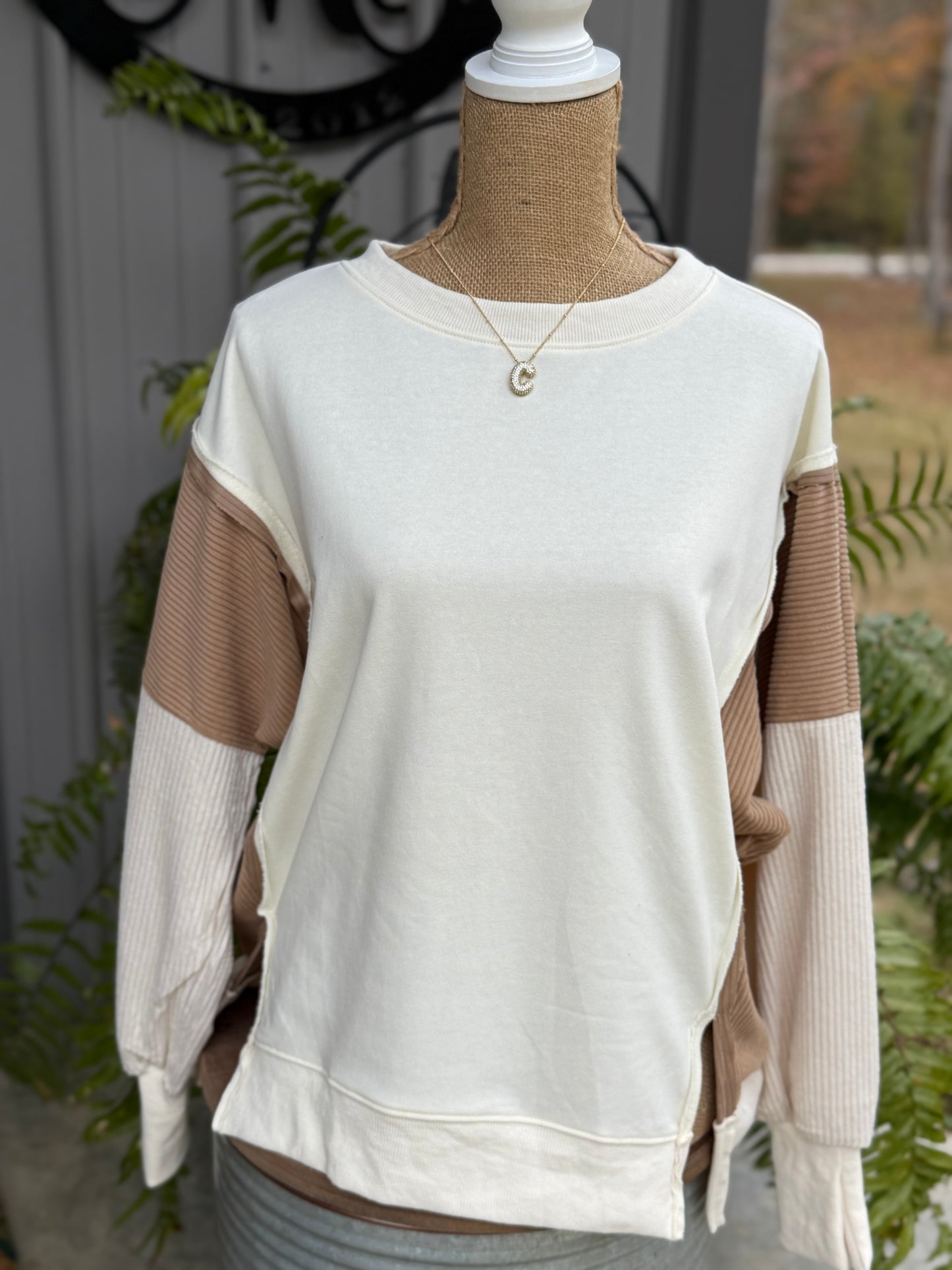 Jamie Color Block Oversized Pullover