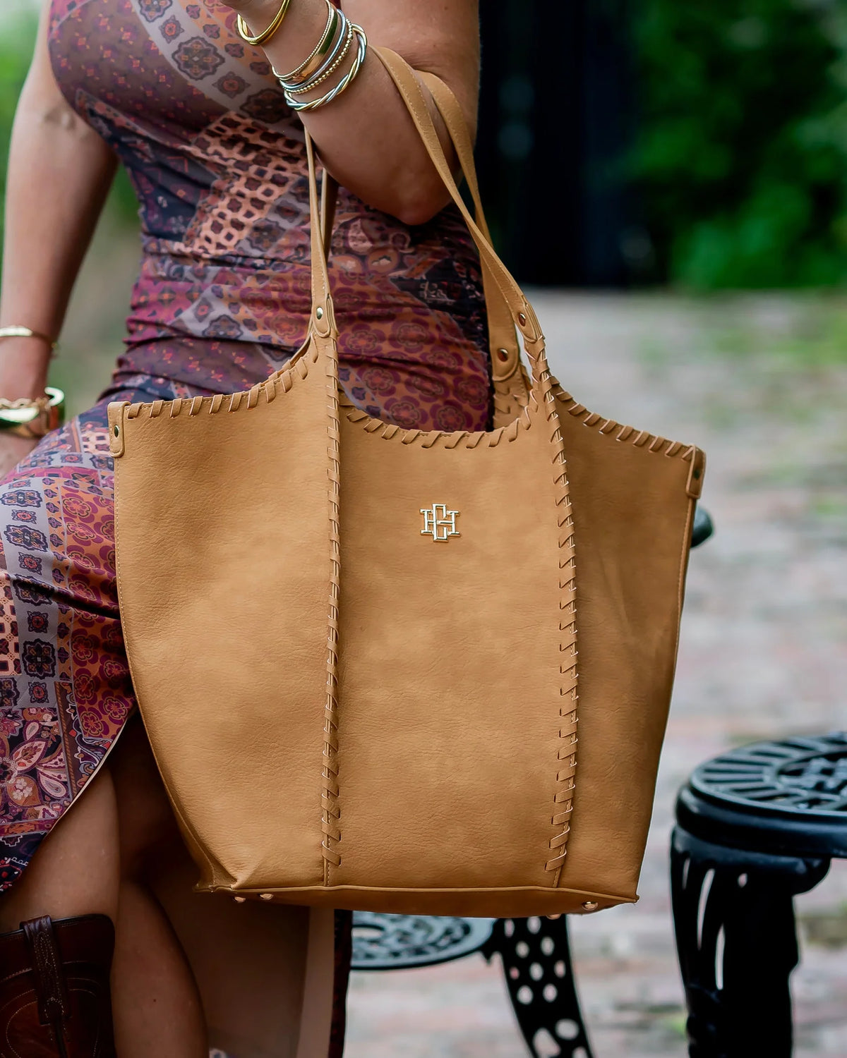 Emory Whipstitch Tote Mustard