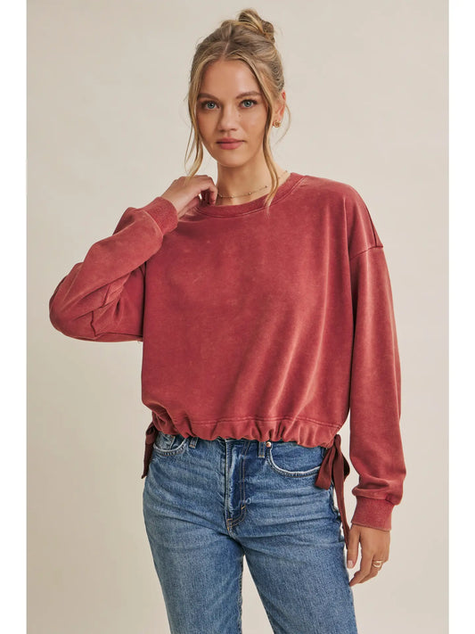 Soft Faded Mineral Washed Sweatshirt