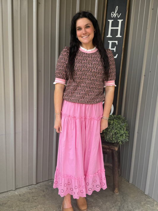 Leopard Print Knit Top