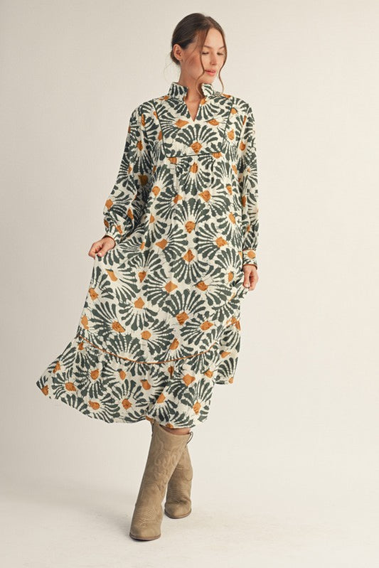 Ashlee Boho Style Midi Dress