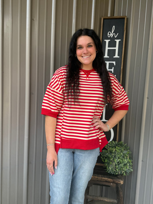 Tinley Oversized Stripe Top
