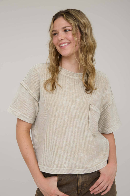 Kate Washed Ribbed Top