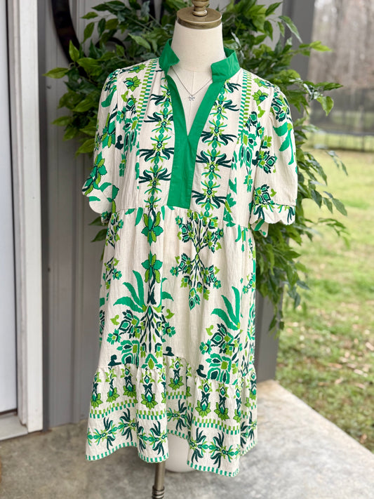 Mauri Border Trim Dress