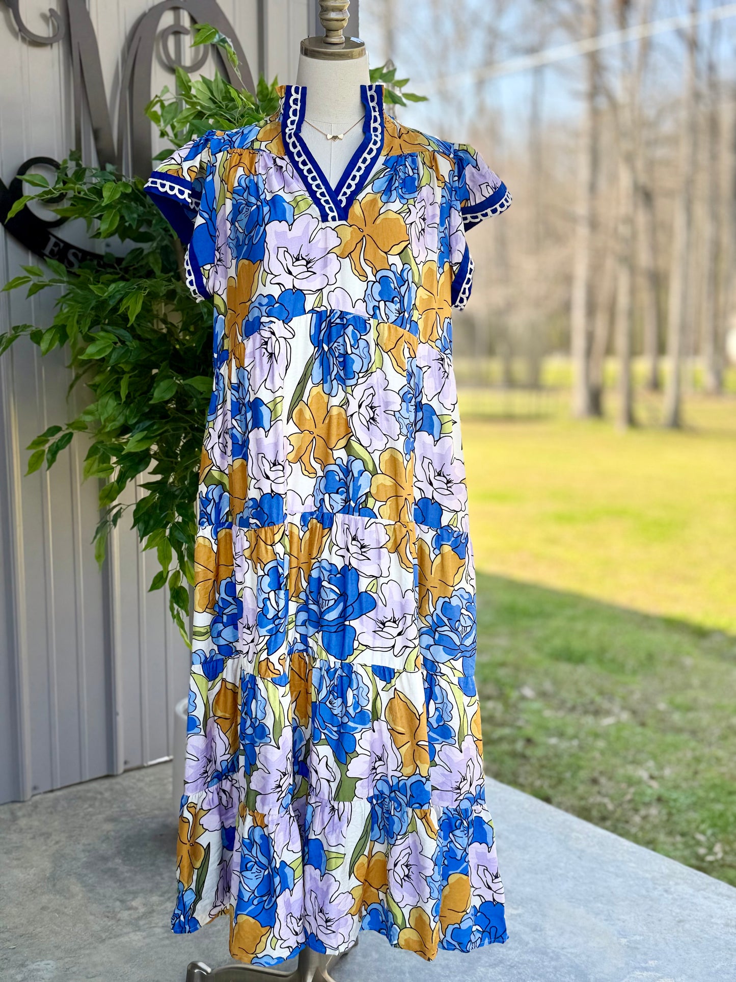 Katie Bold Floral Midi Dress