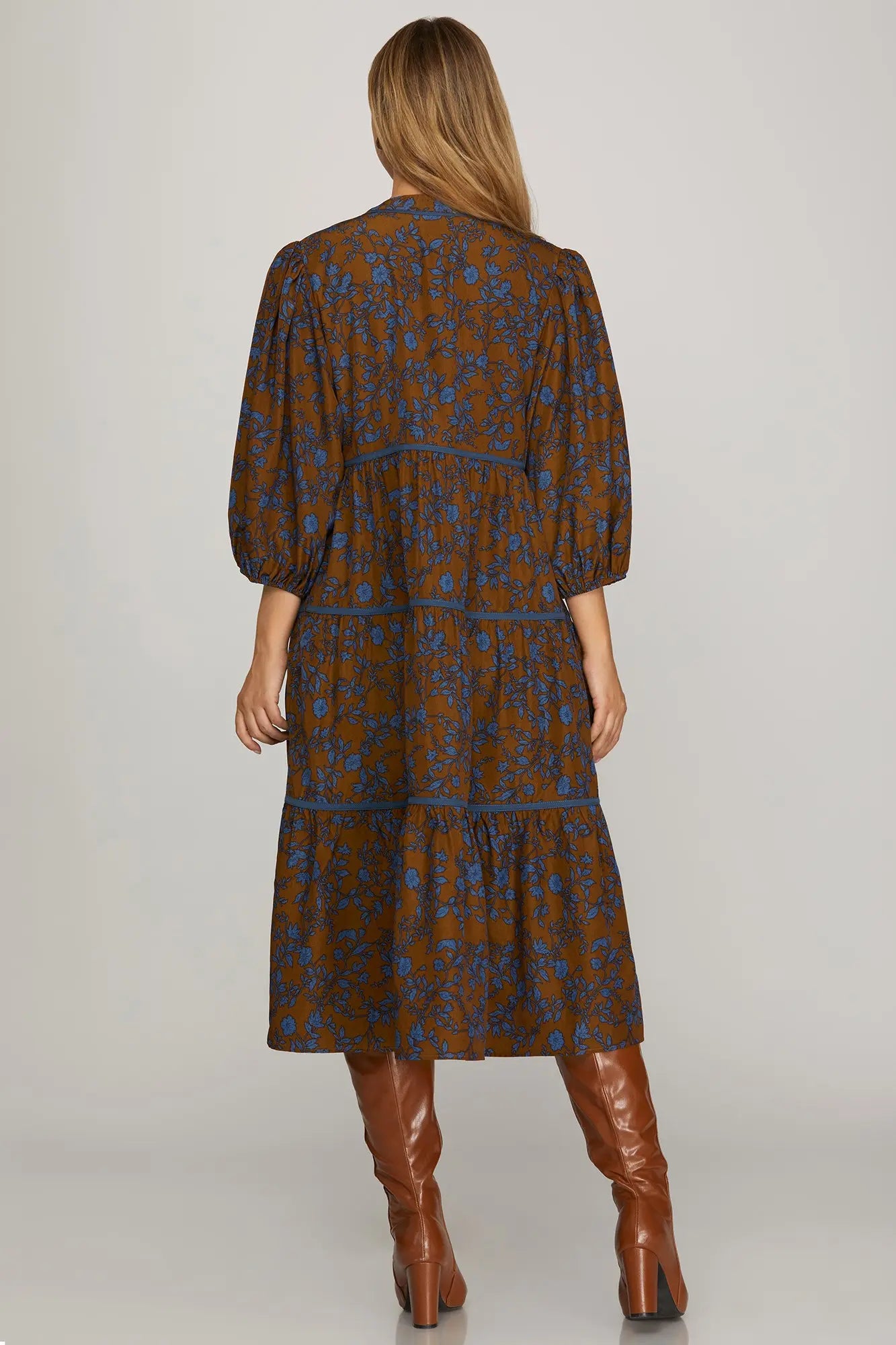 Blair Fall Floral Midi Dress