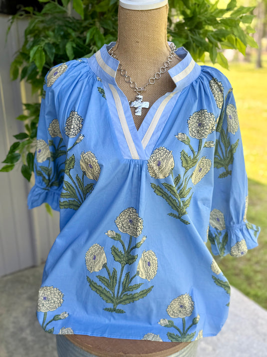 Alice Floral Poplin Plus Top