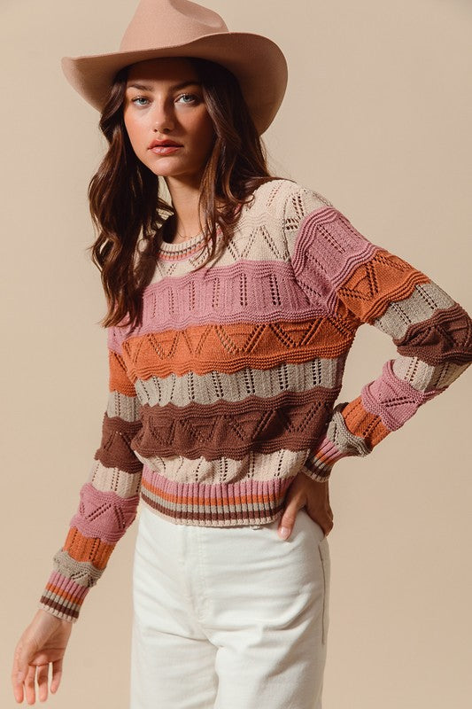 Tess Wavy Stripe Sweater