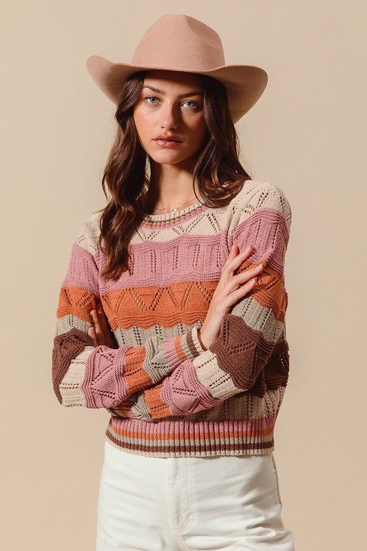 Tess Wavy Stripe Sweater