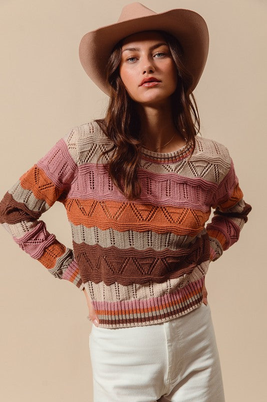 Tess Wavy Stripe Sweater