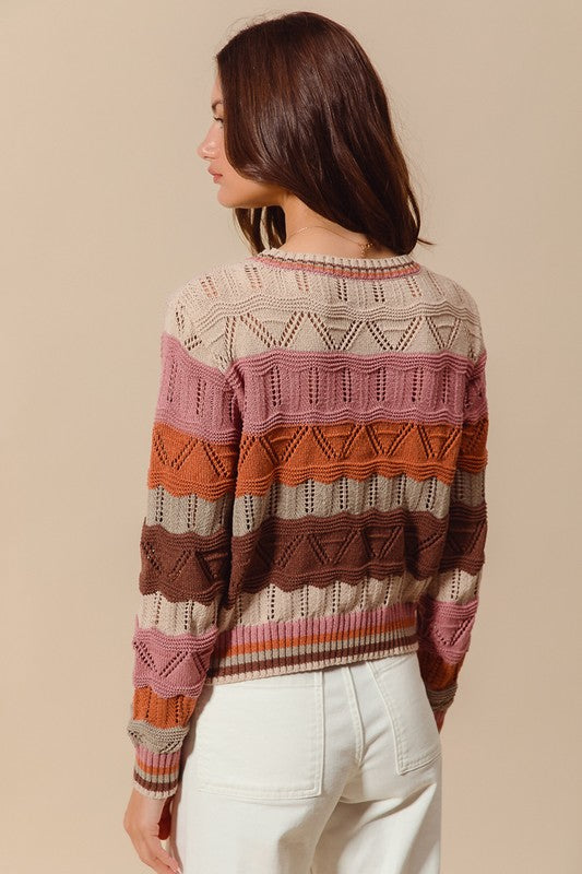 Tess Wavy Stripe Sweater