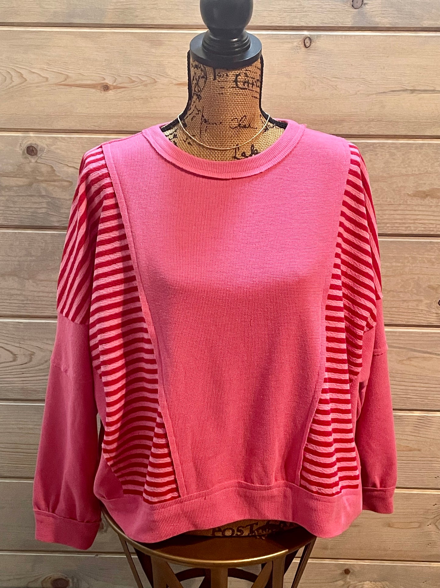 Barbie Striped Color Block Pullover