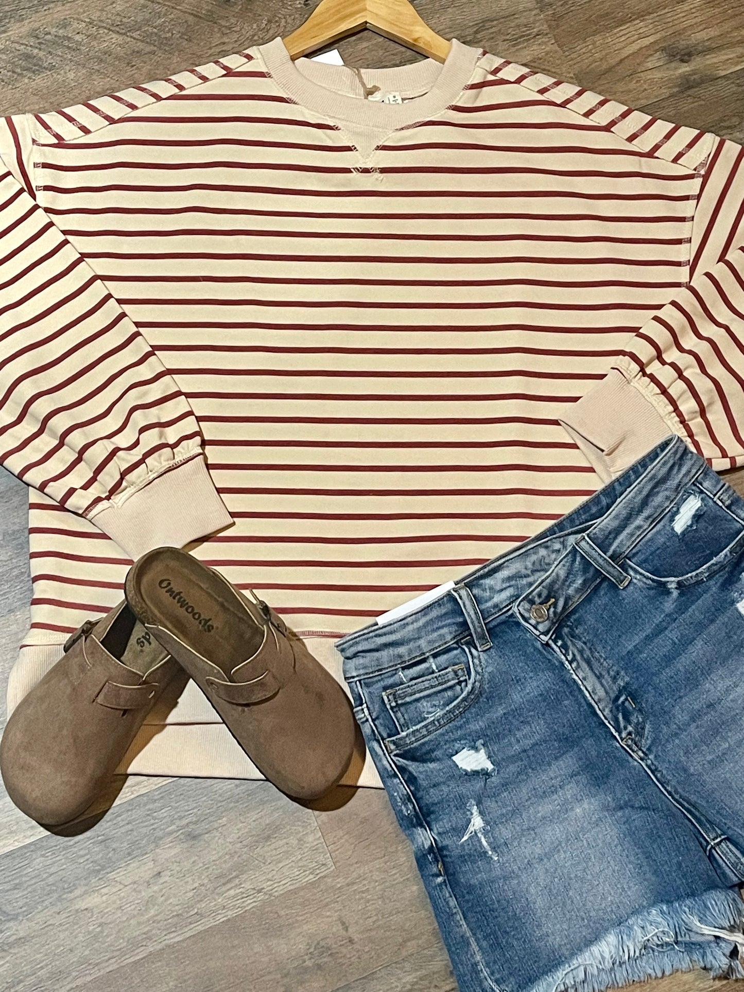 Jordon Striped Oversized Pullover