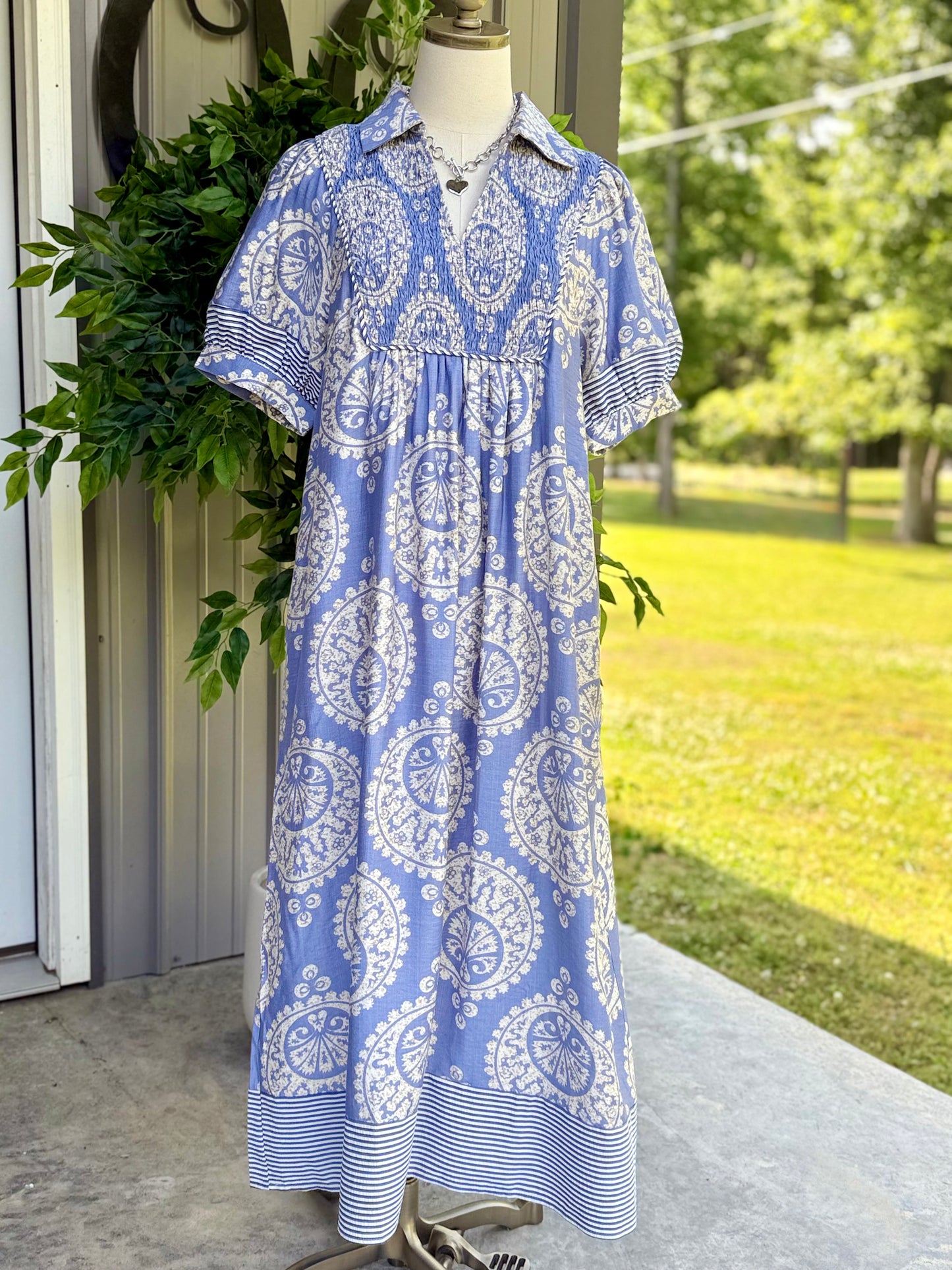 Patti Geo Floral Midi Dress