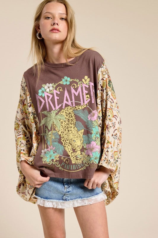 Rustic Poncho Graphic Tee - Dreamer