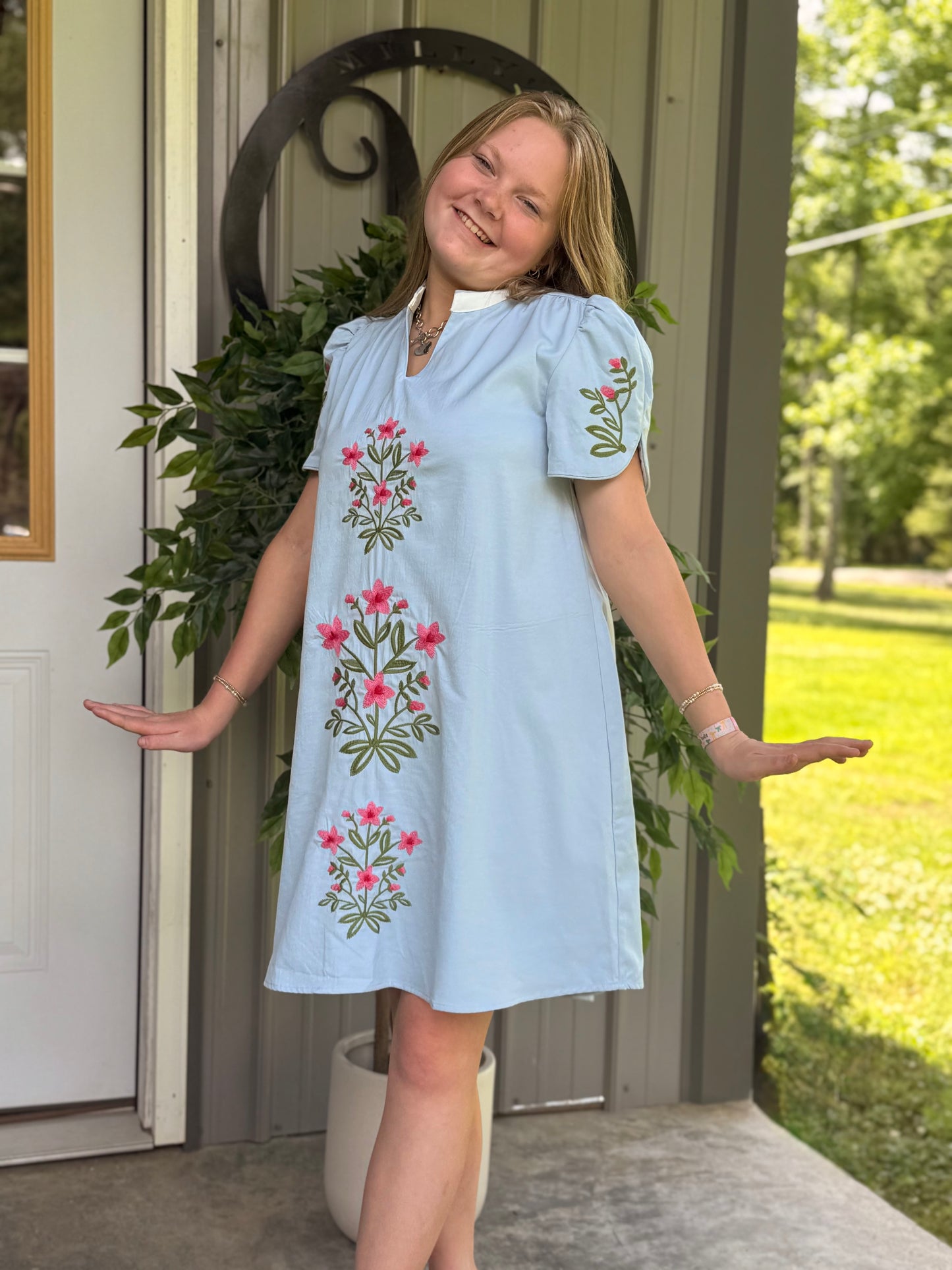Brooke Floral Embroidered Dress