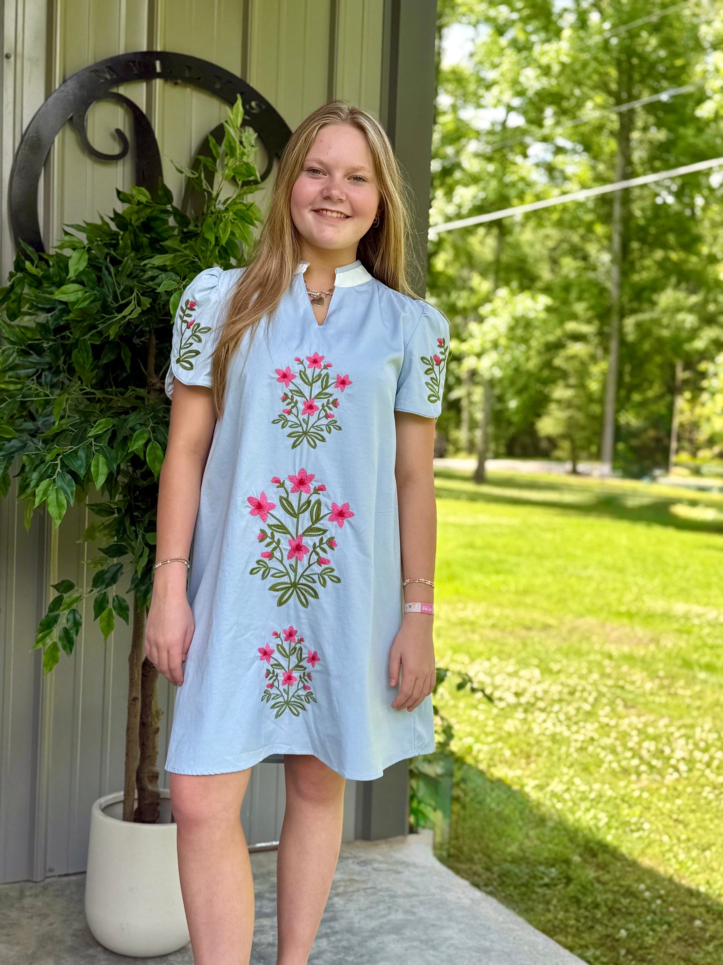 Brooke Floral Embroidered Dress