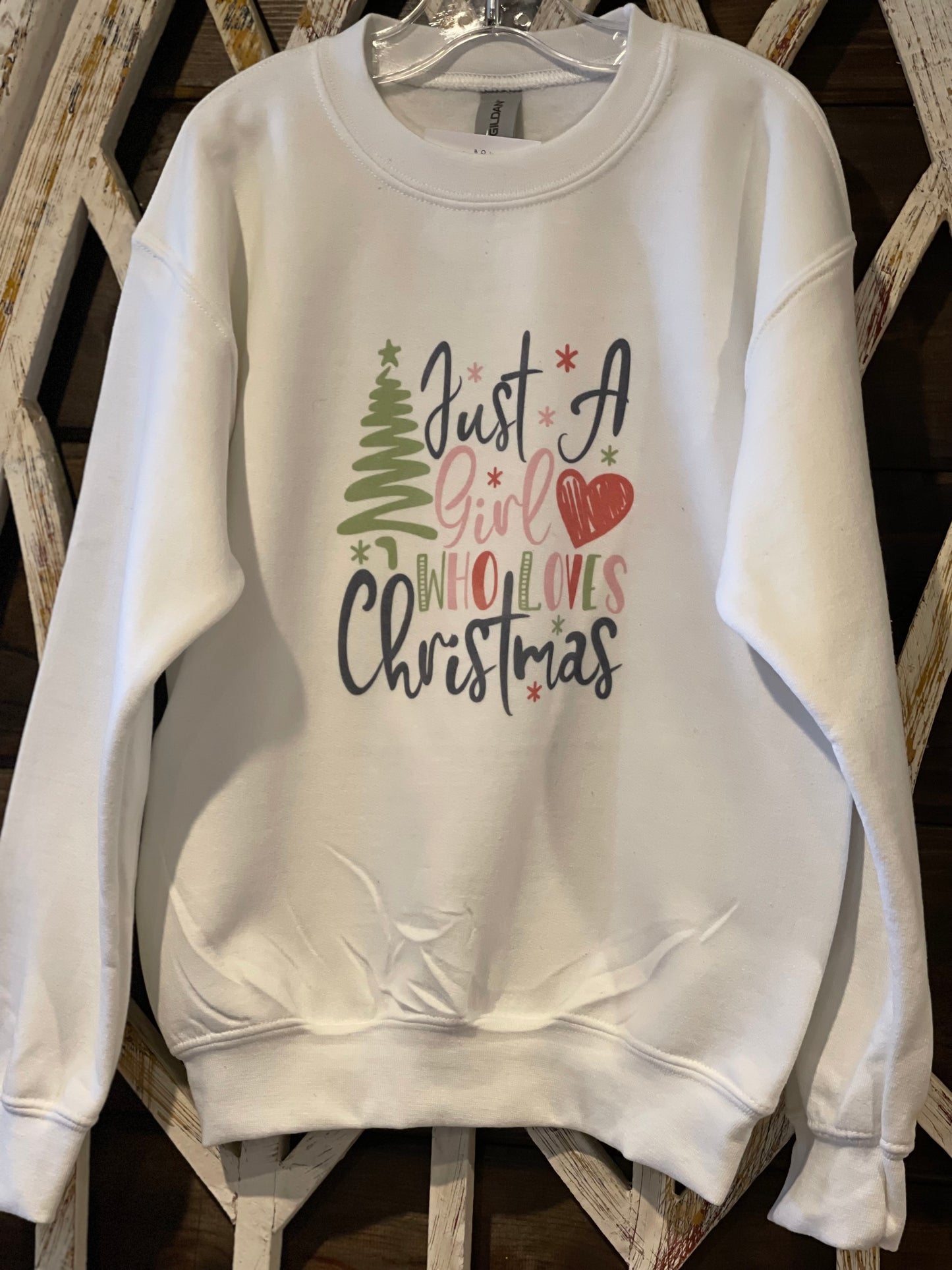 Just a Girl Who Loves Christmas Youth Sweatshirt