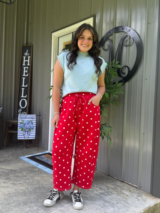 Polka Dot Scuba Barrel Lounge Pants