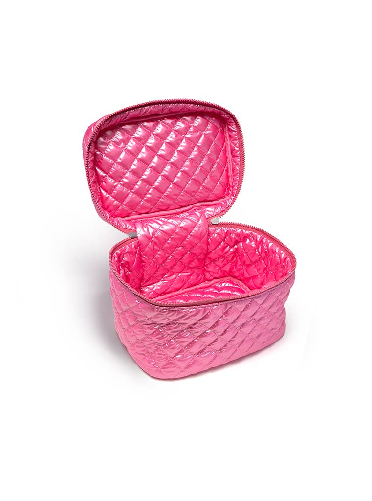 Metallic Hot Pink Makeup Bag