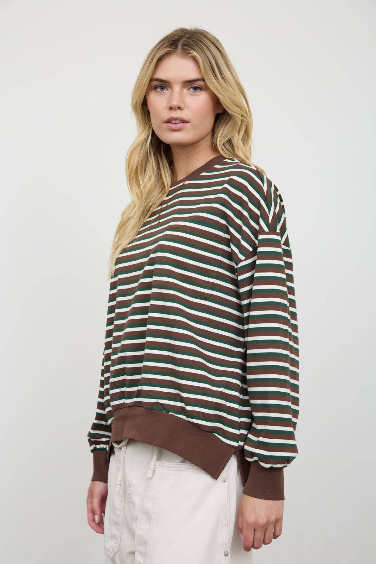 Jonie Striped Knit Top