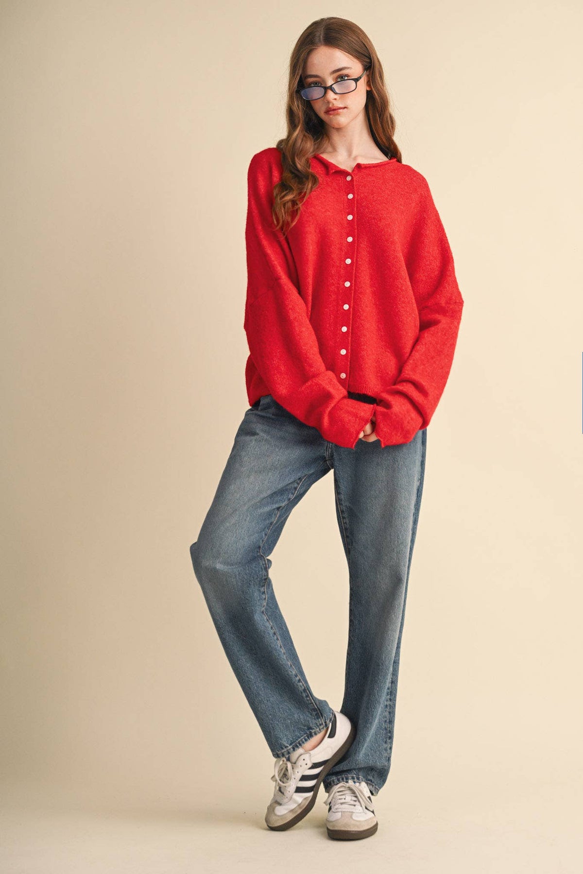 Oversized Button Down Cardigan