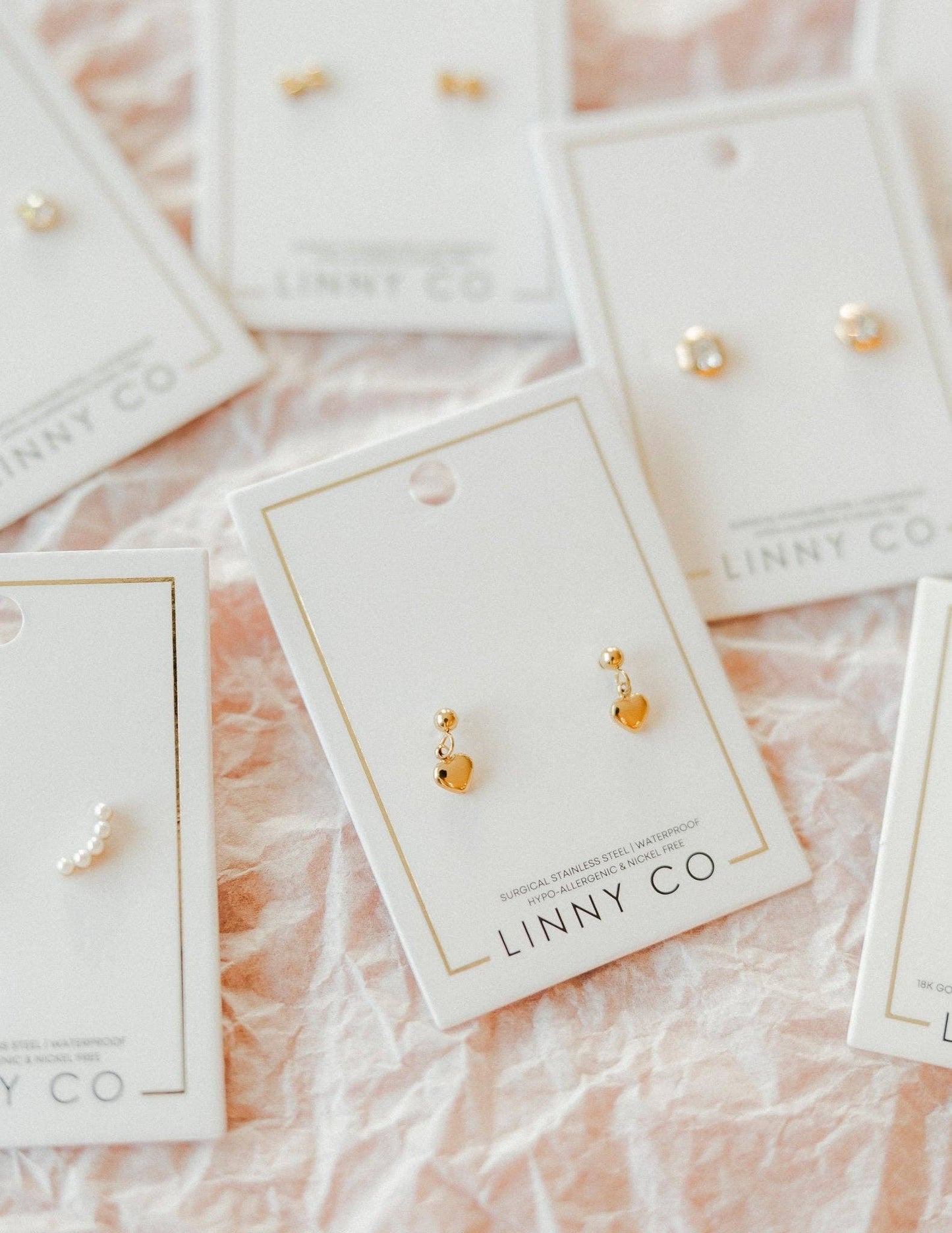 Screwback Stud Earrings - Millie Heart