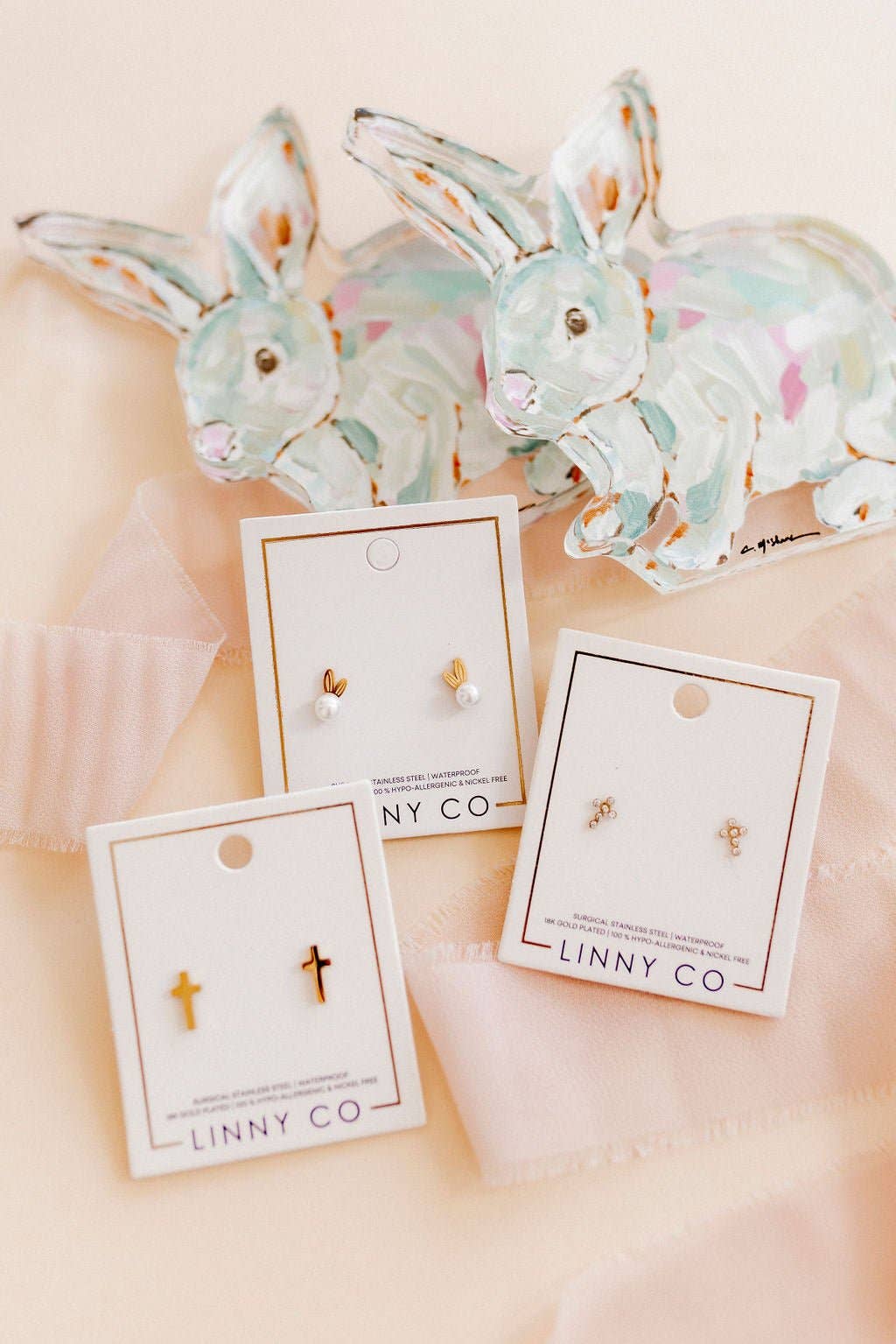 Screwback Stud Earrings - Catherine Cross