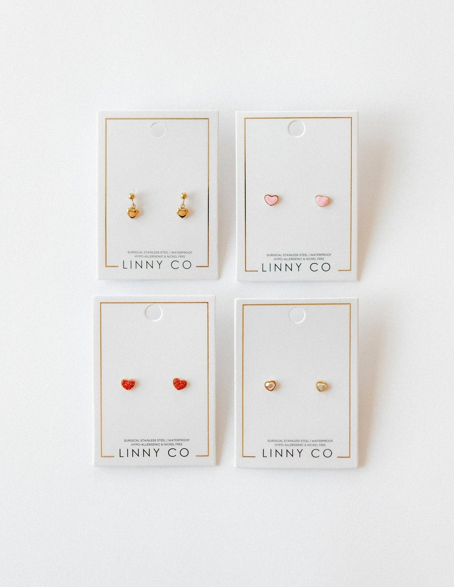 Screwback Stud Earrings - Millie Heart
