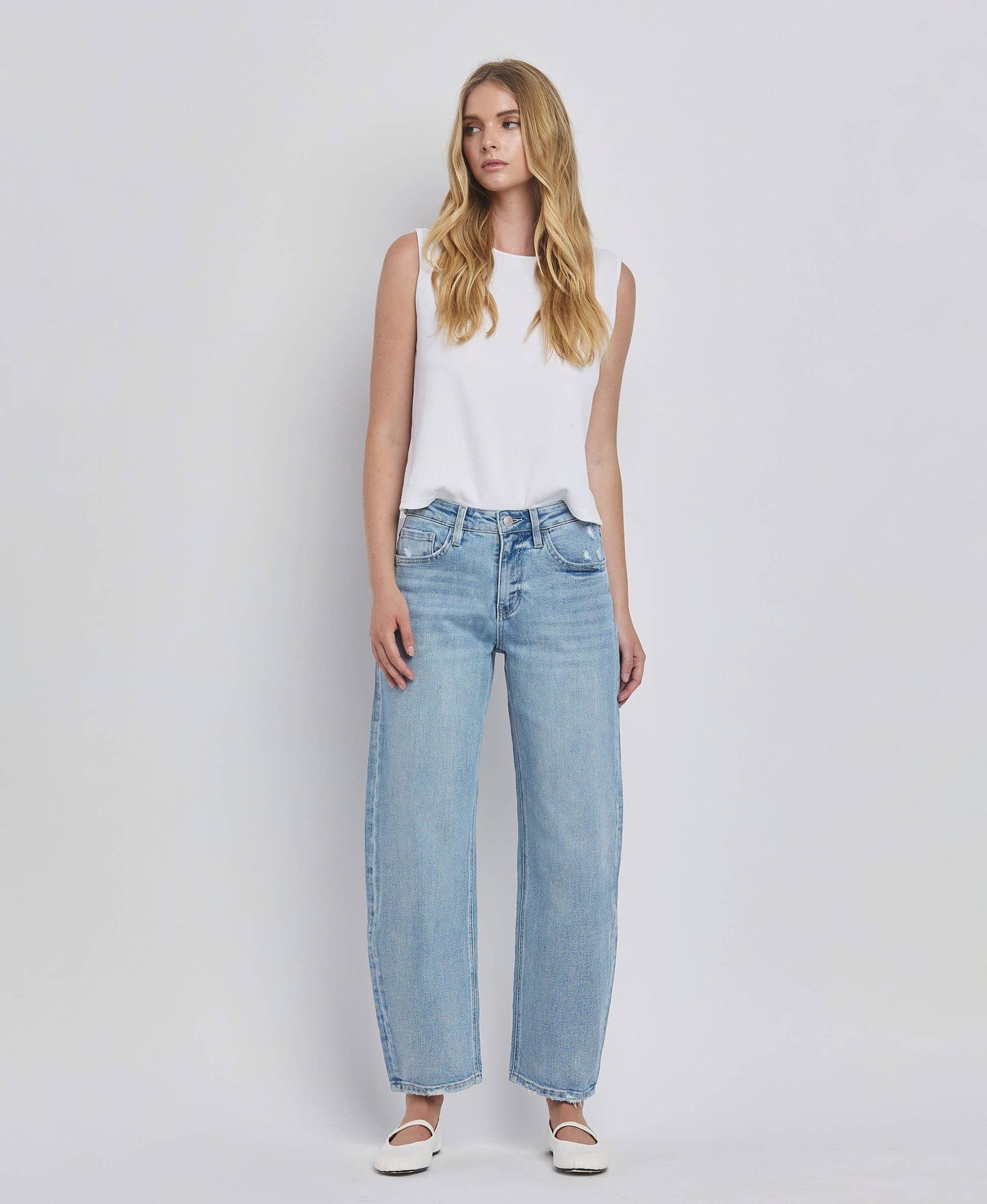 High Rise Barrel Jean