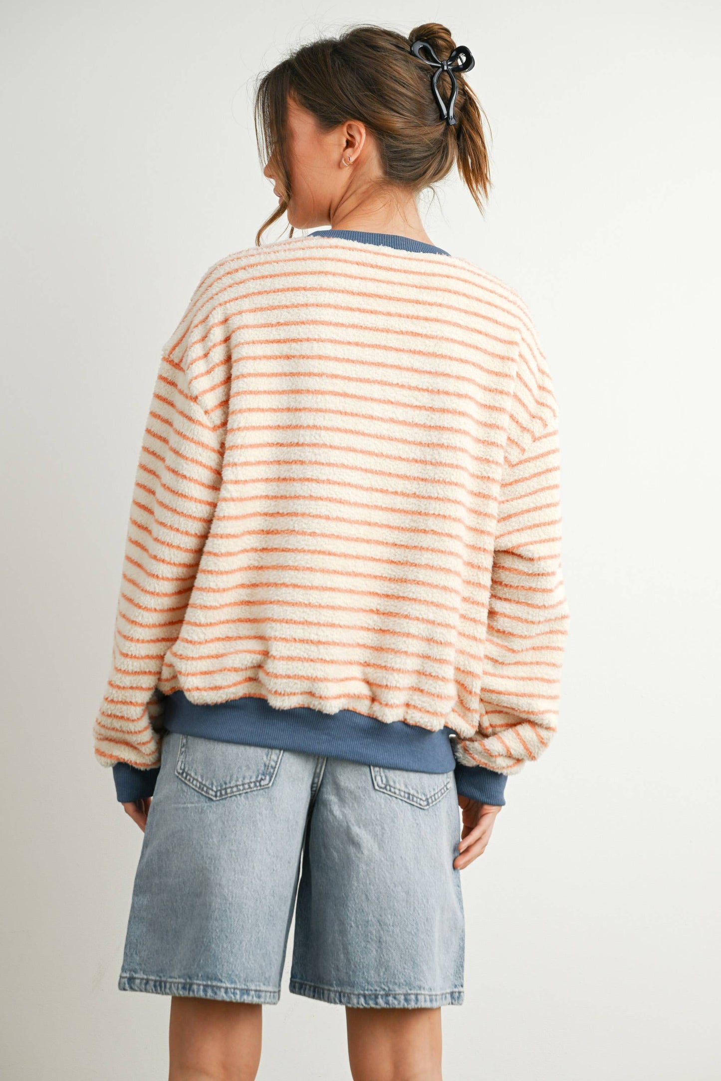Doni Striped Oversized Crewneck Pullover