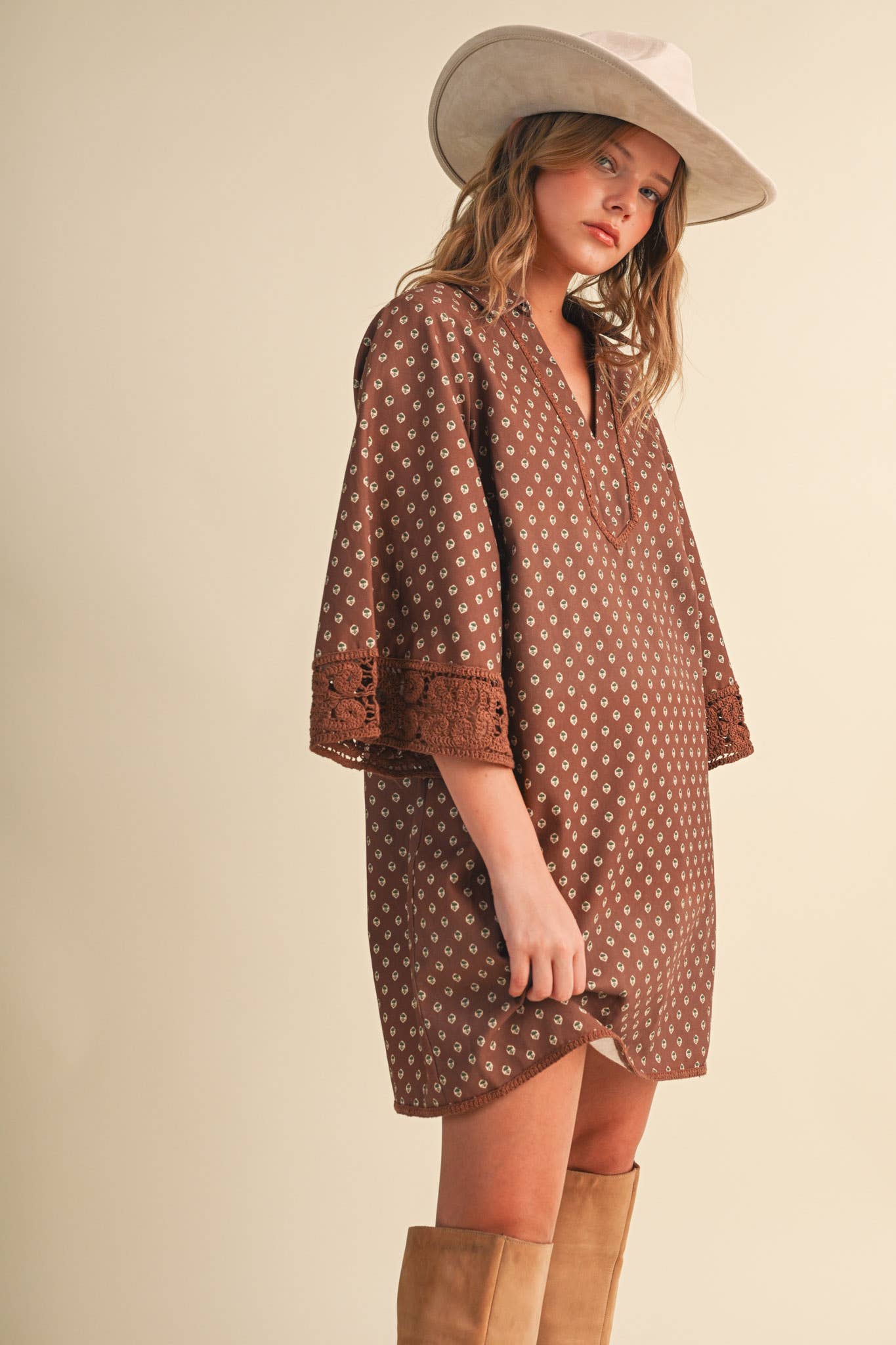 Holly Crochet Trim Dress