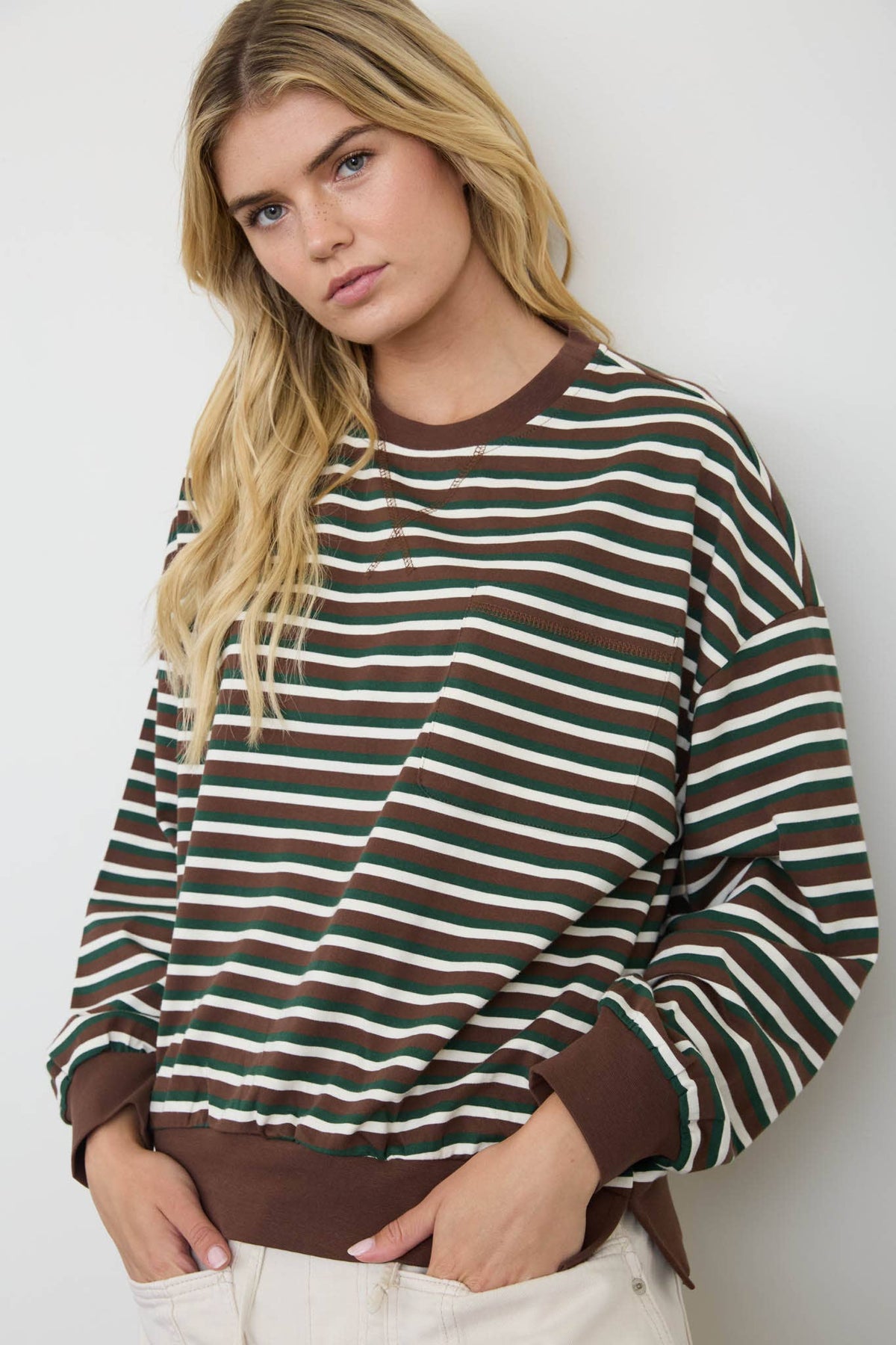 Jonie Striped Knit Top
