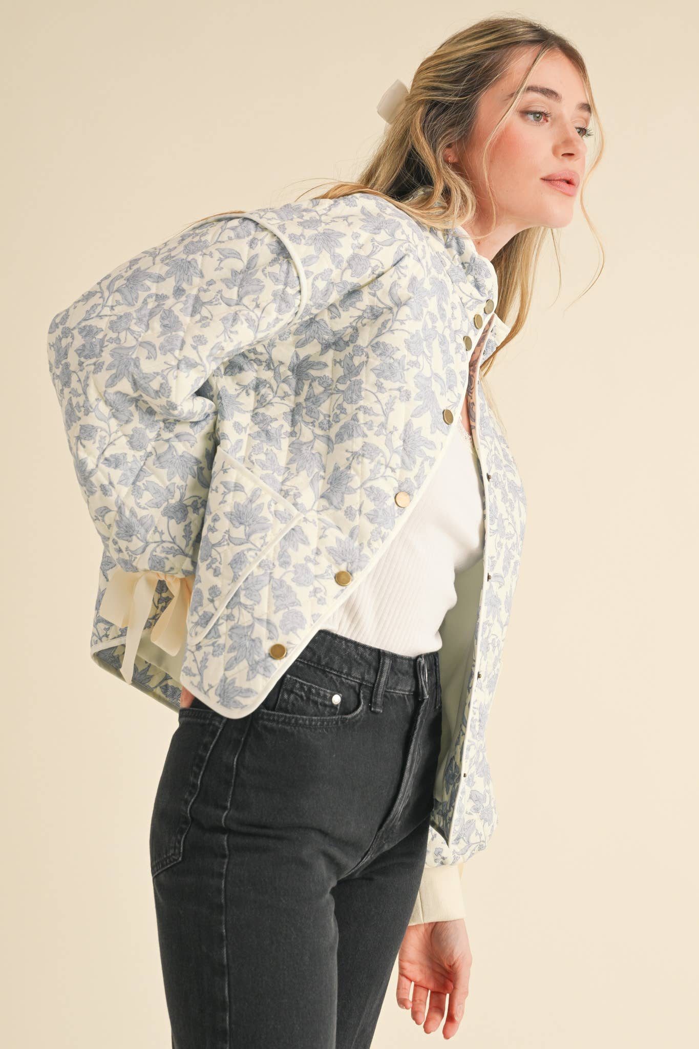 Adorable Floral Quilted Jacket